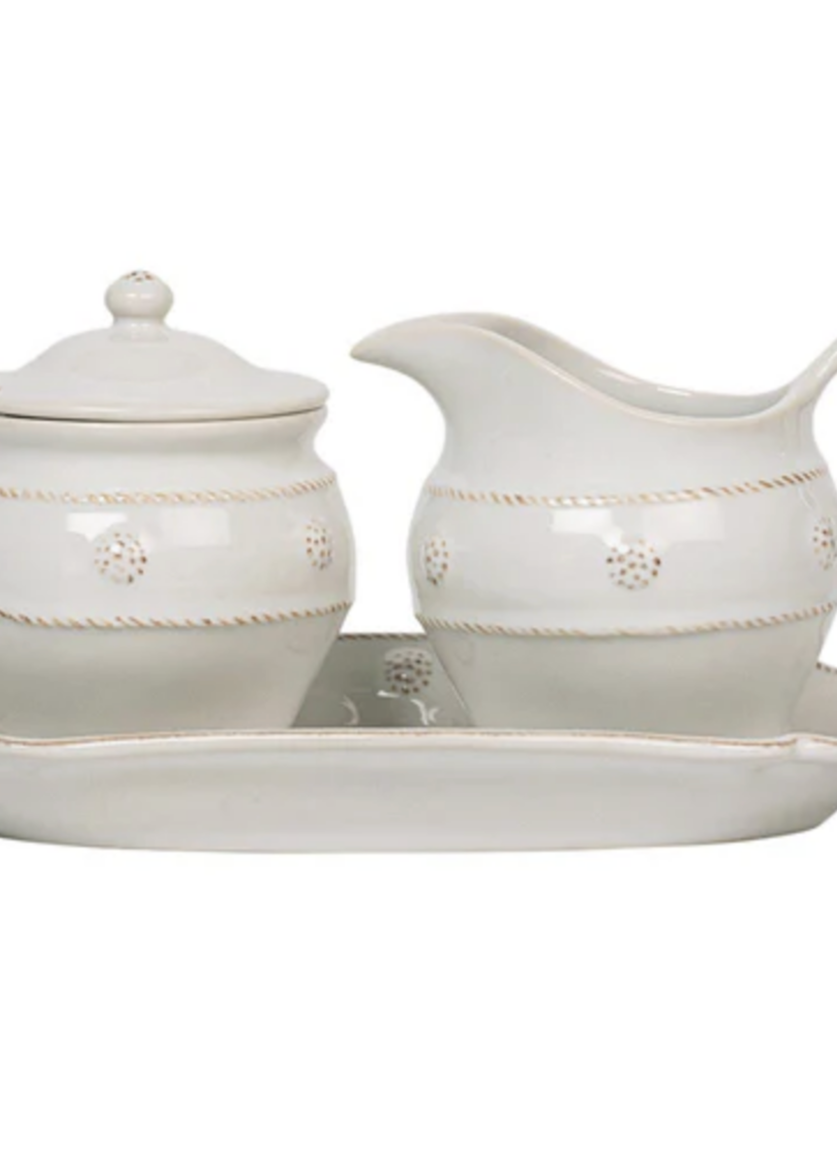 Juliska Juliska - Berry & Thread Sugar and Creamer Set/3pc - Whitewash  BT Sugar and Creamer Set3pc Whitewash - JA26SETX/W