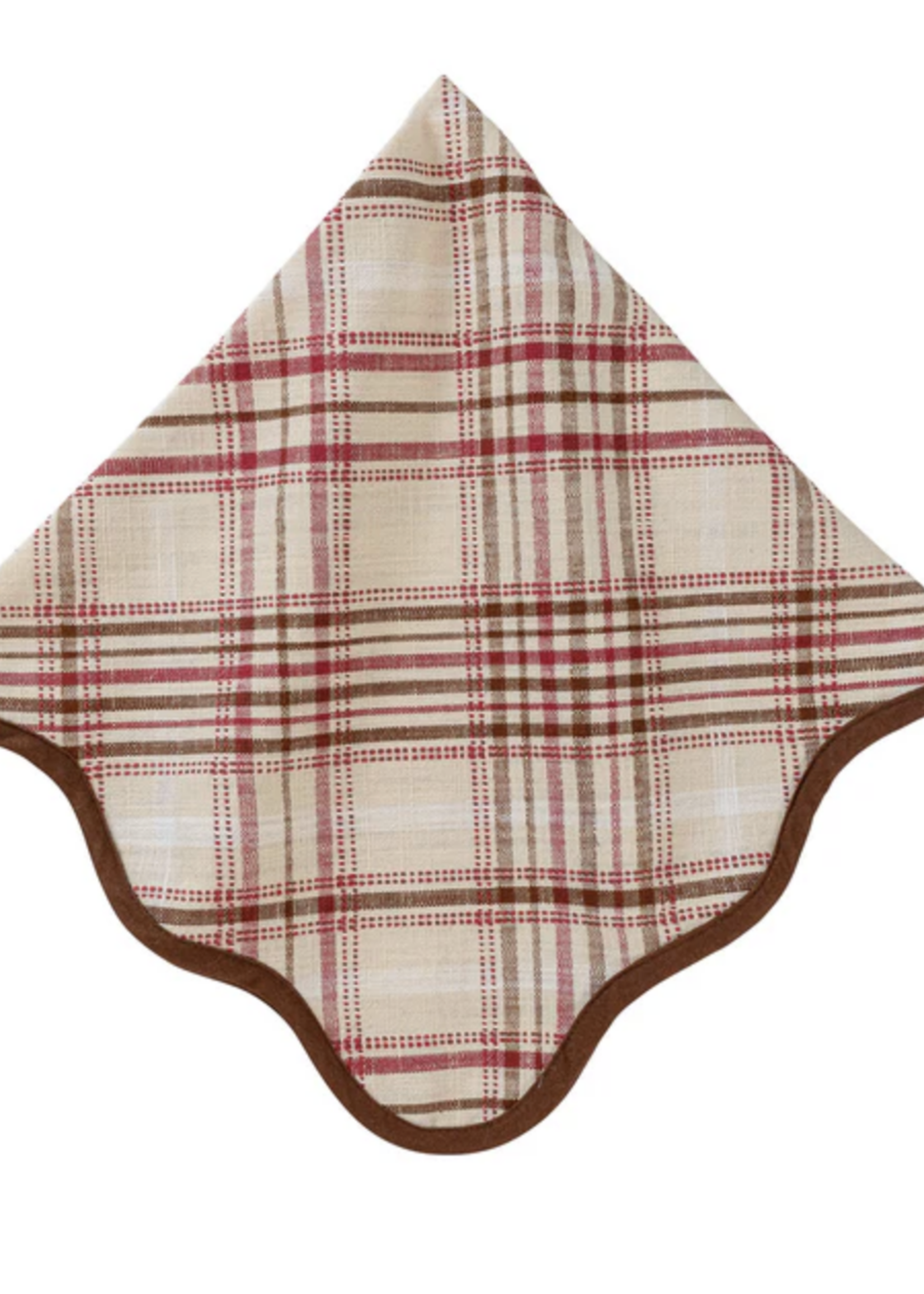 Juliska Juliska - Harvest Tartan Napkin - Mulberry/Brown Harvest Tartan Napkin - LB106/66