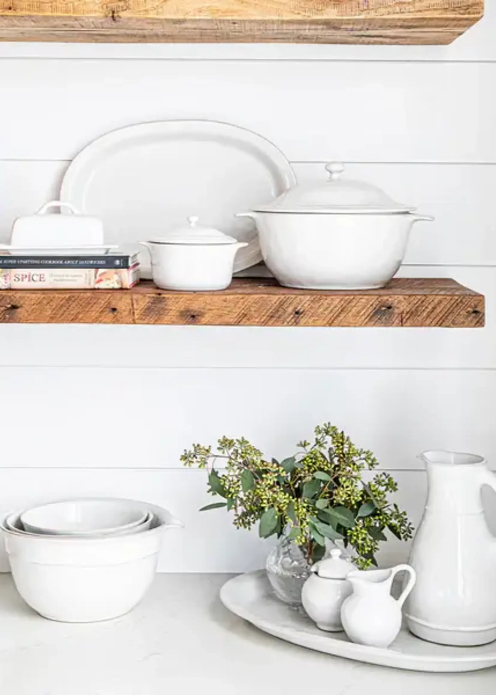 Juliska Juliska - Puro Lidded Casserole - Whitewash Puro Casserole with Lid, Whitewash - KS23/10
