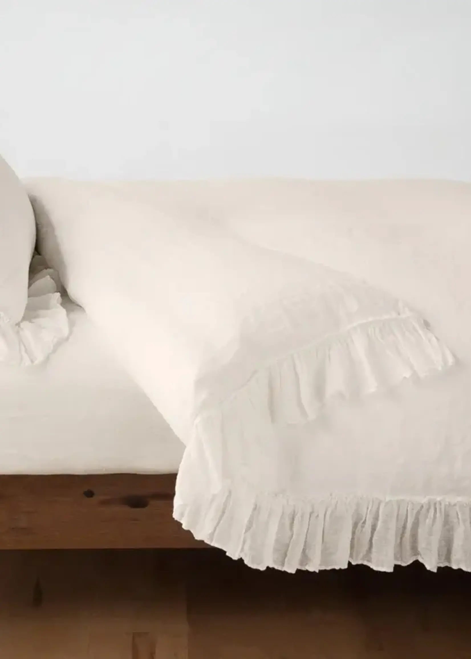 Bella Notte Bella Notte Linen Whisper Queen Duvet Cover Parchment