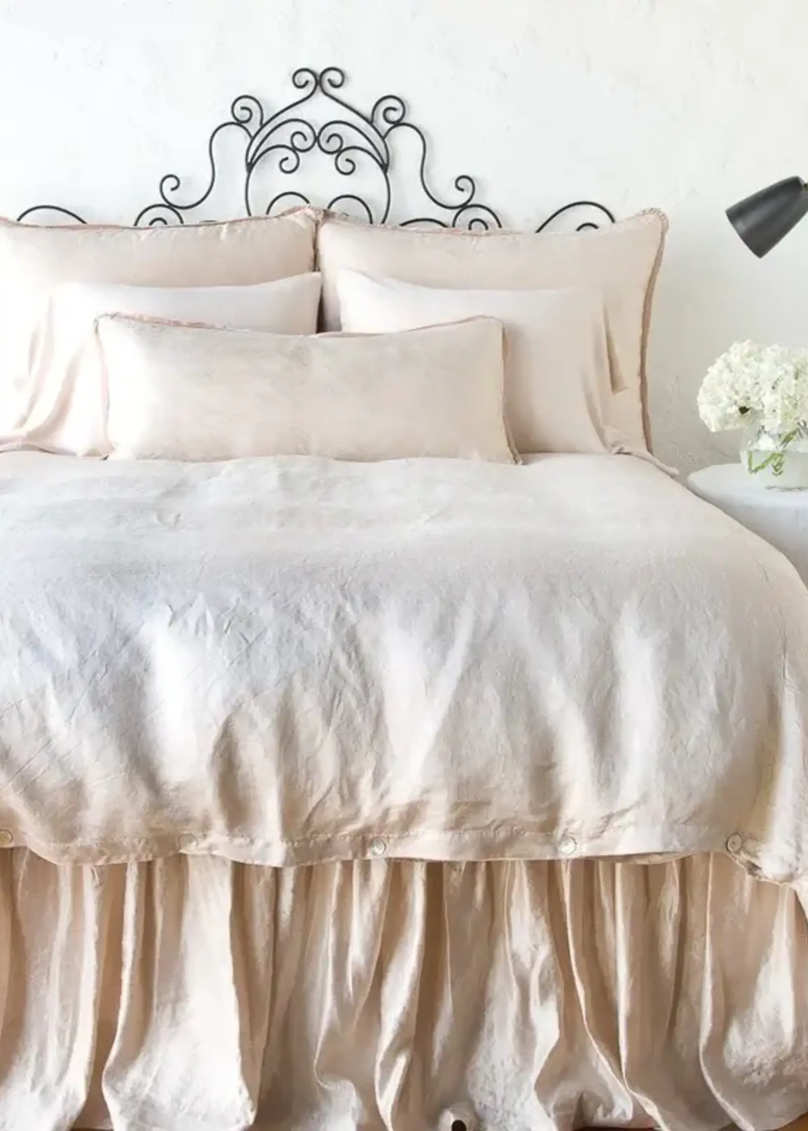 Bella Notte Bella Notte Paloma Queen Duvet Cover Pearl