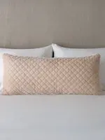 Bella Notte Bella Notte Silk Velvet Quilted Lumbar Pillow Pearl