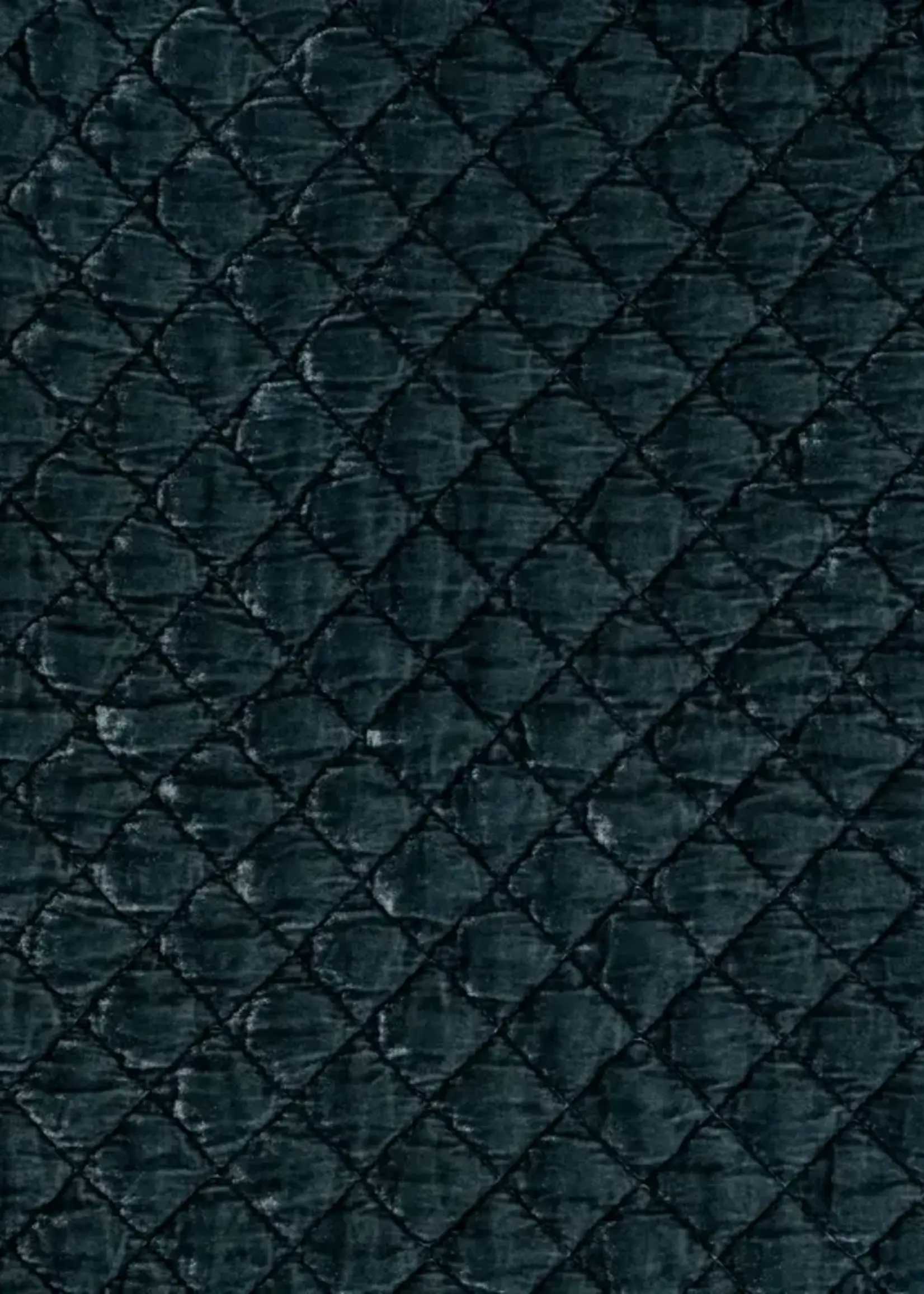 Bella Notte Bella Notte Silk Velvet Quilted Queen Coverlet Mineral