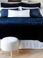Bella Notte Bella Notte Silk Velvet Quilted King Coverlet Cenote