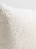 Bella Notte Georgia Deluxe Sham, WINTER  WHITE