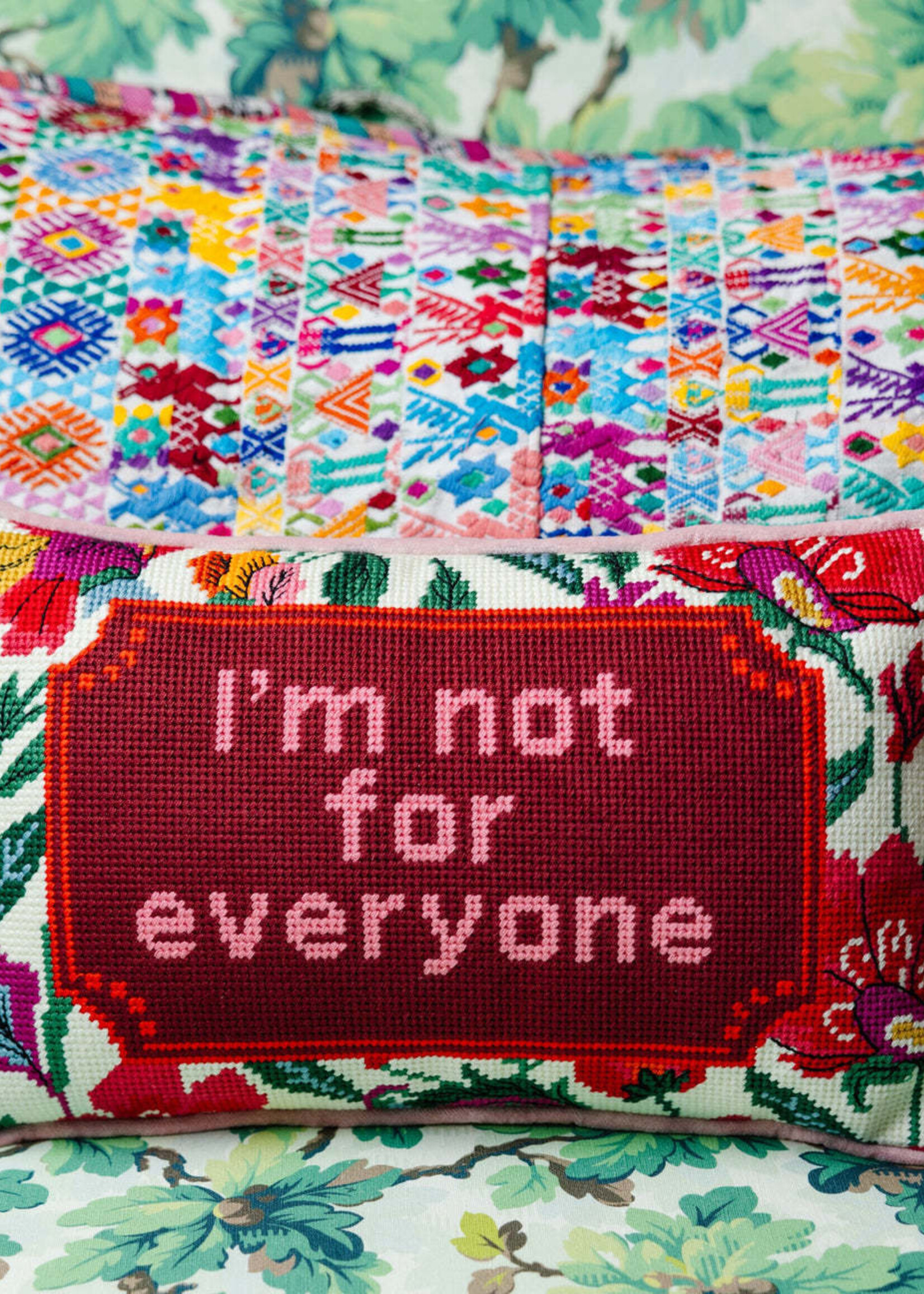 Furbish Studio Not for Everyone  Needlepoint Pillow
