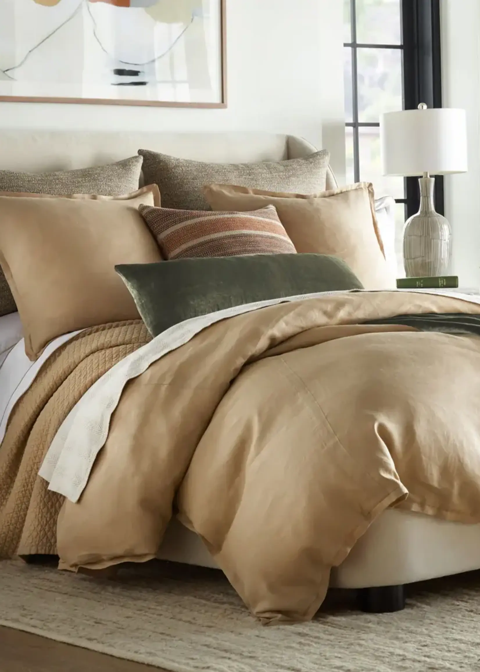 Lili Alessandra Terra Croissant Herringbone Duvet