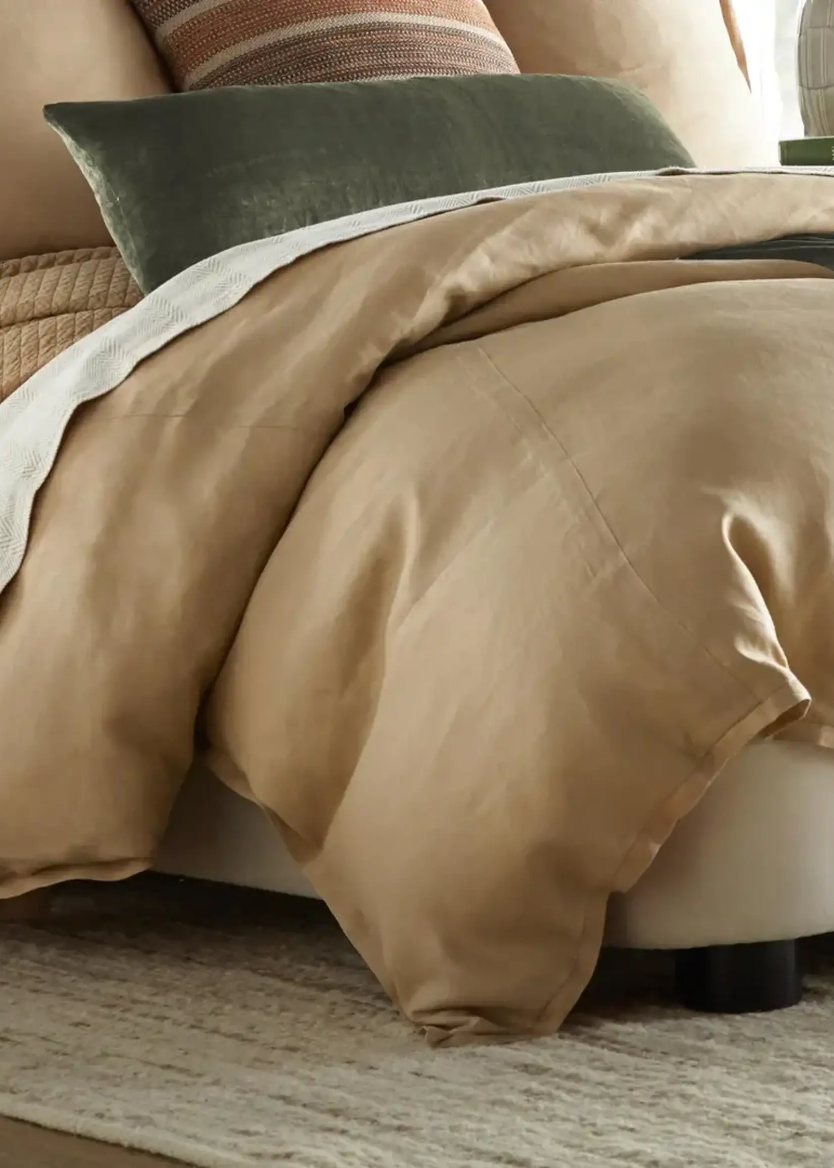 Lili Alessandra Terra Queen Duvet Croissant Herringbone
