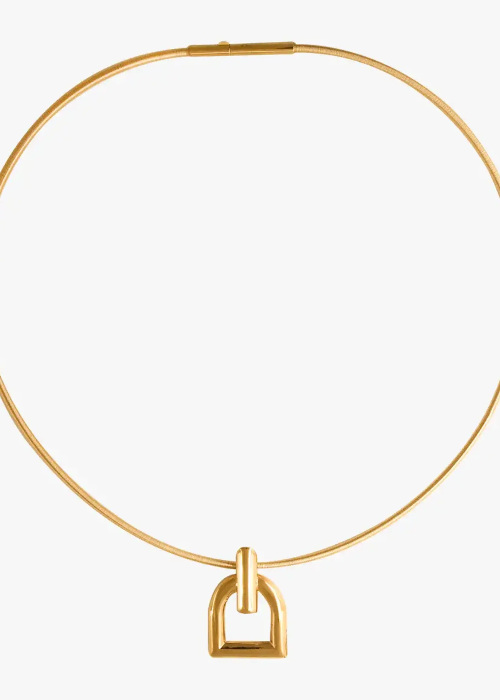 CXC Necklace | Gold Plated - Ascot Stirrup Choker