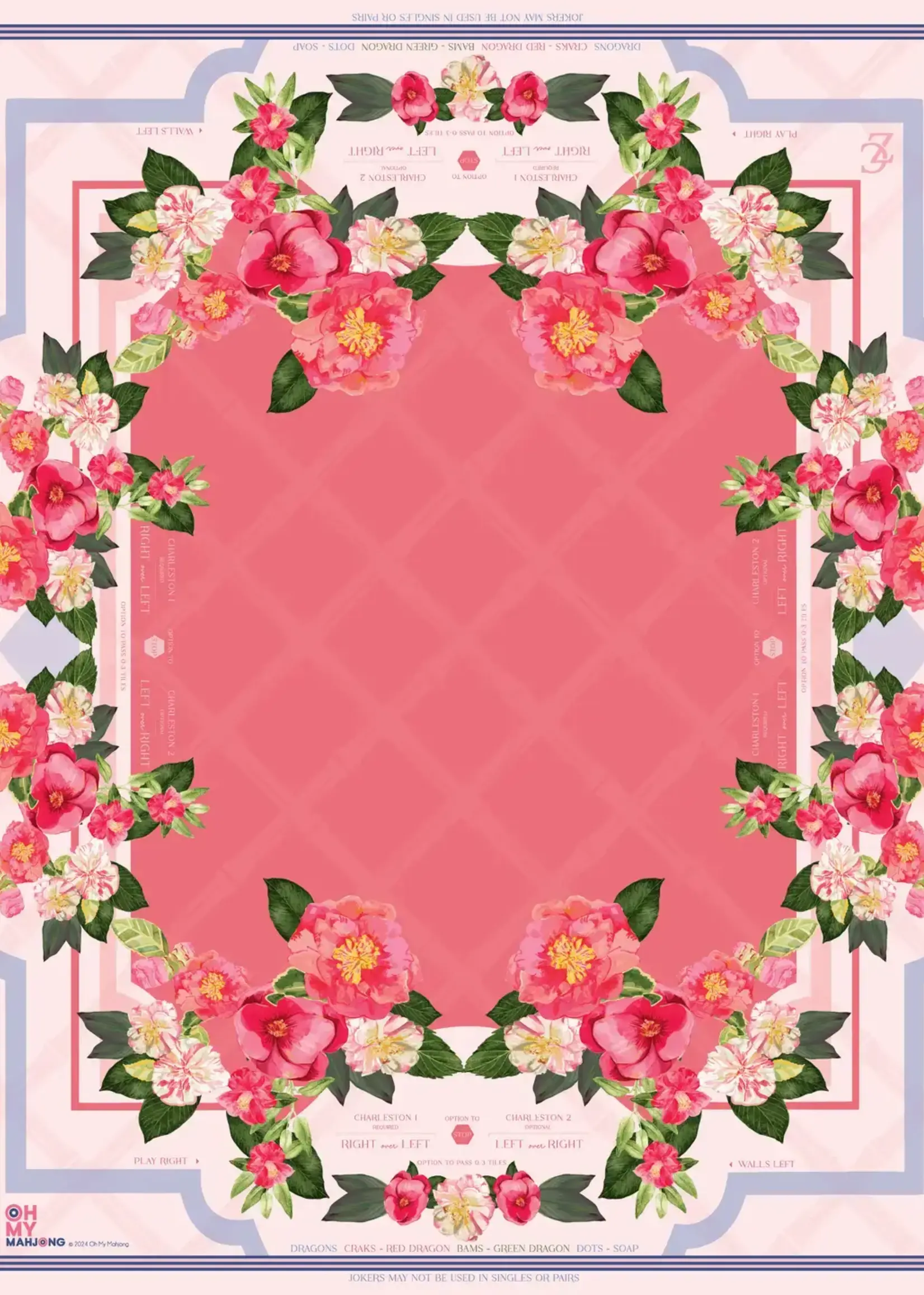 Oh My Mahjong Camellia Mat