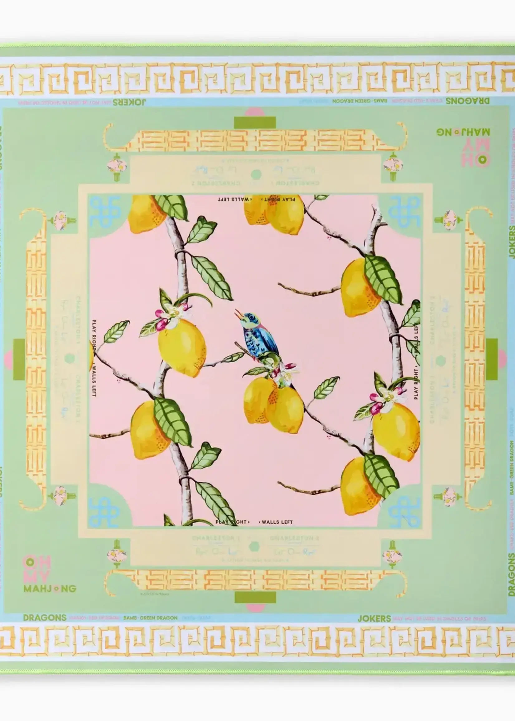Oh My Mahjong Citrus Songbird Mat