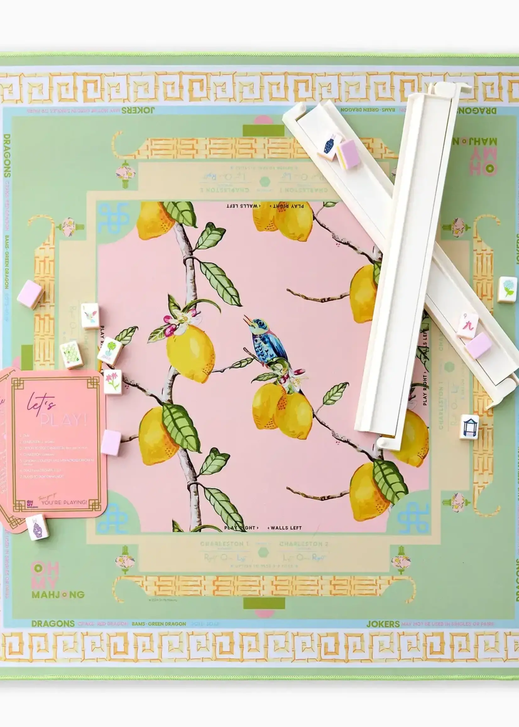 Oh My Mahjong Citrus Songbird Mat