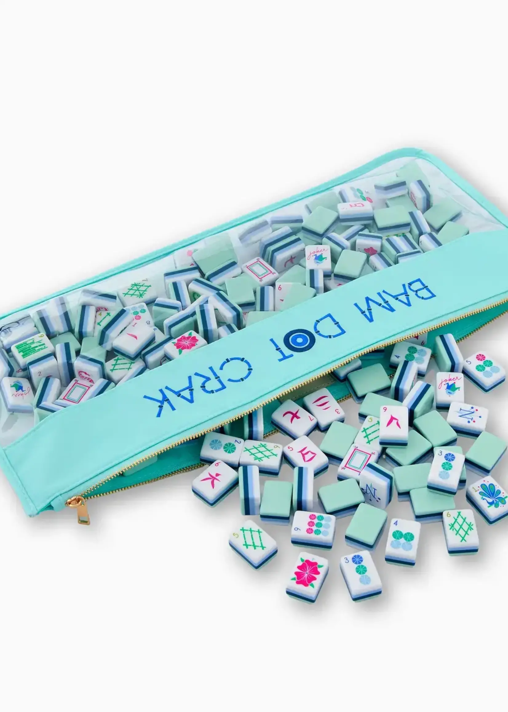 Oh My Mahjong Mint Bam Dot Crak Mahjong Bag