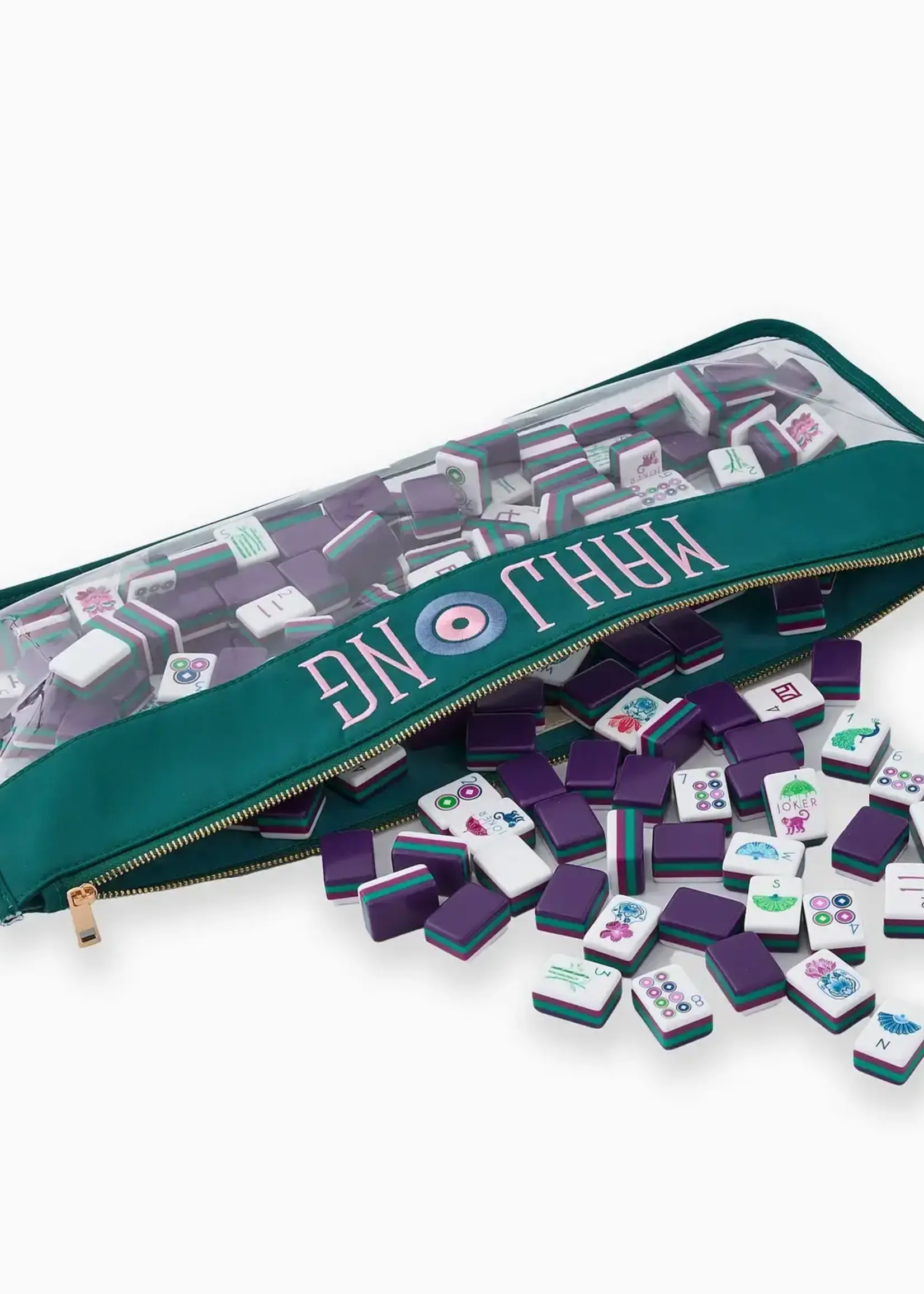 Oh My Mahjong Teal Mahjong Bag