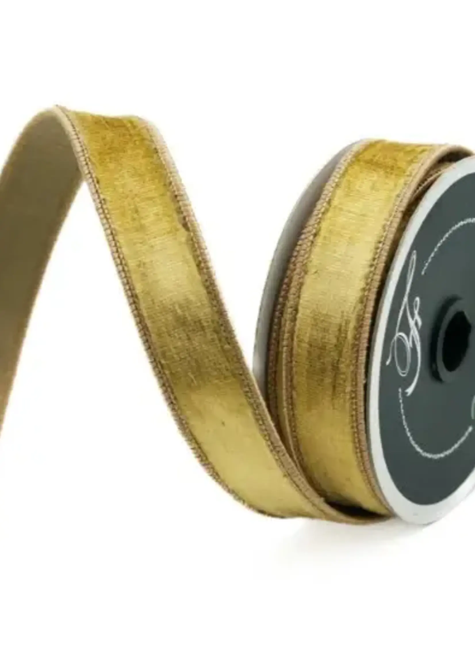 Farrisilk Velvet Ribbon | Platinum 1" x 10 Yards | Craft, Gift Wrap & DIY Ribbon