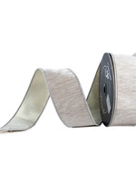 Farrisilk 2.5" x 10yd Manhattan Platinum Ribbon | Decorative Craft & Gift Ribbon