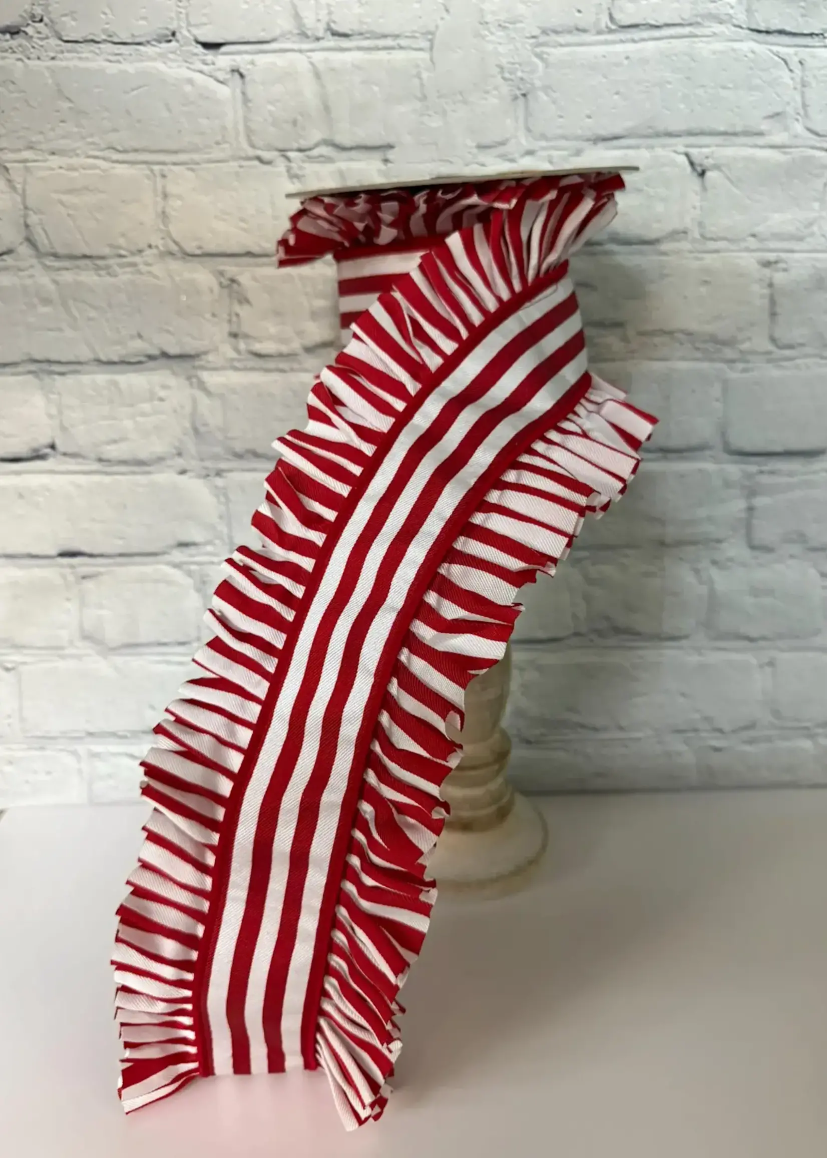 Farrisilk Farrisilk Candy Wrap Ruffle Ribbon – 4.5" x 5 Yards – Decorative Craft & Gift Ribbon