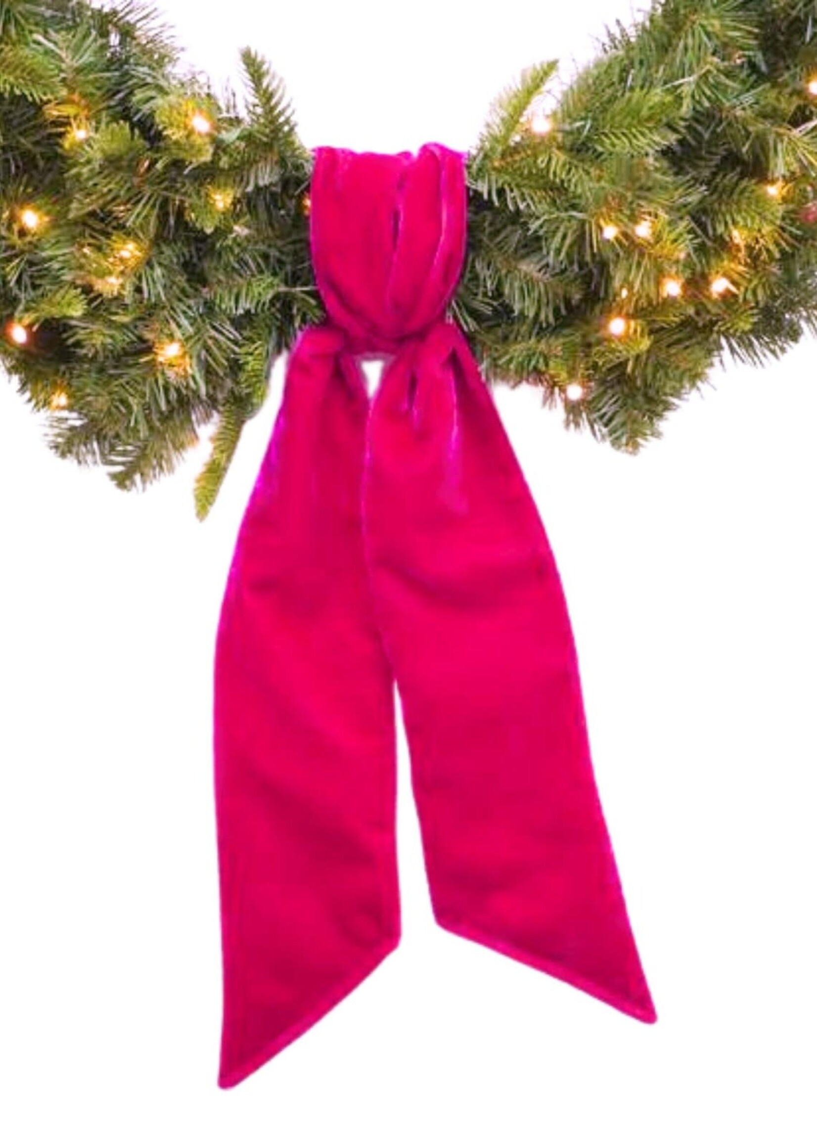 Farrisilk Farrisilk Wreath Sash with Velvet Bow – Elegant Door Decoration Accent