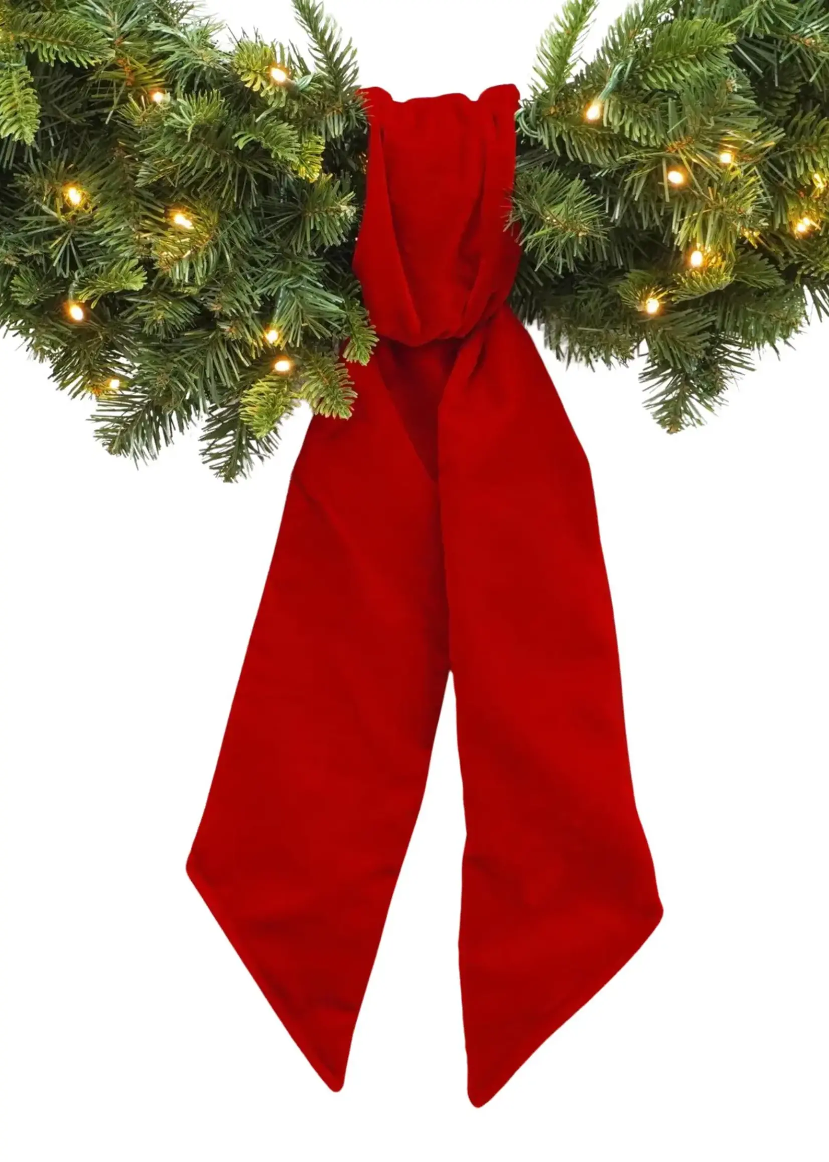 Farrisilk Farrisilk Wreath Sash with Velvet Bow – Elegant Door Decoration Accent
