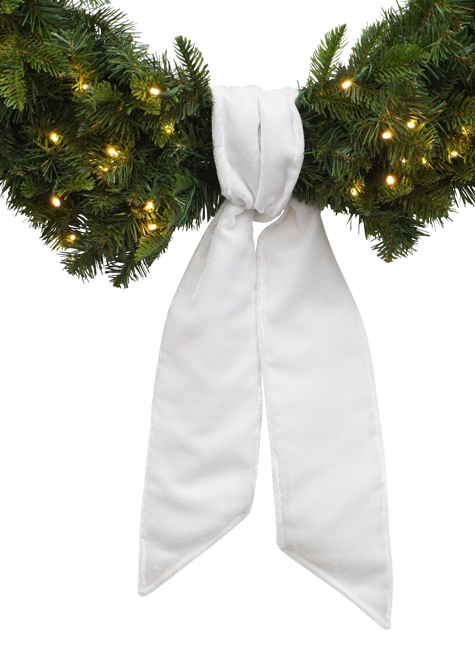 Farrisilk Farrisilk Wreath Sash with Velvet Bow – Elegant Door Decoration Accent