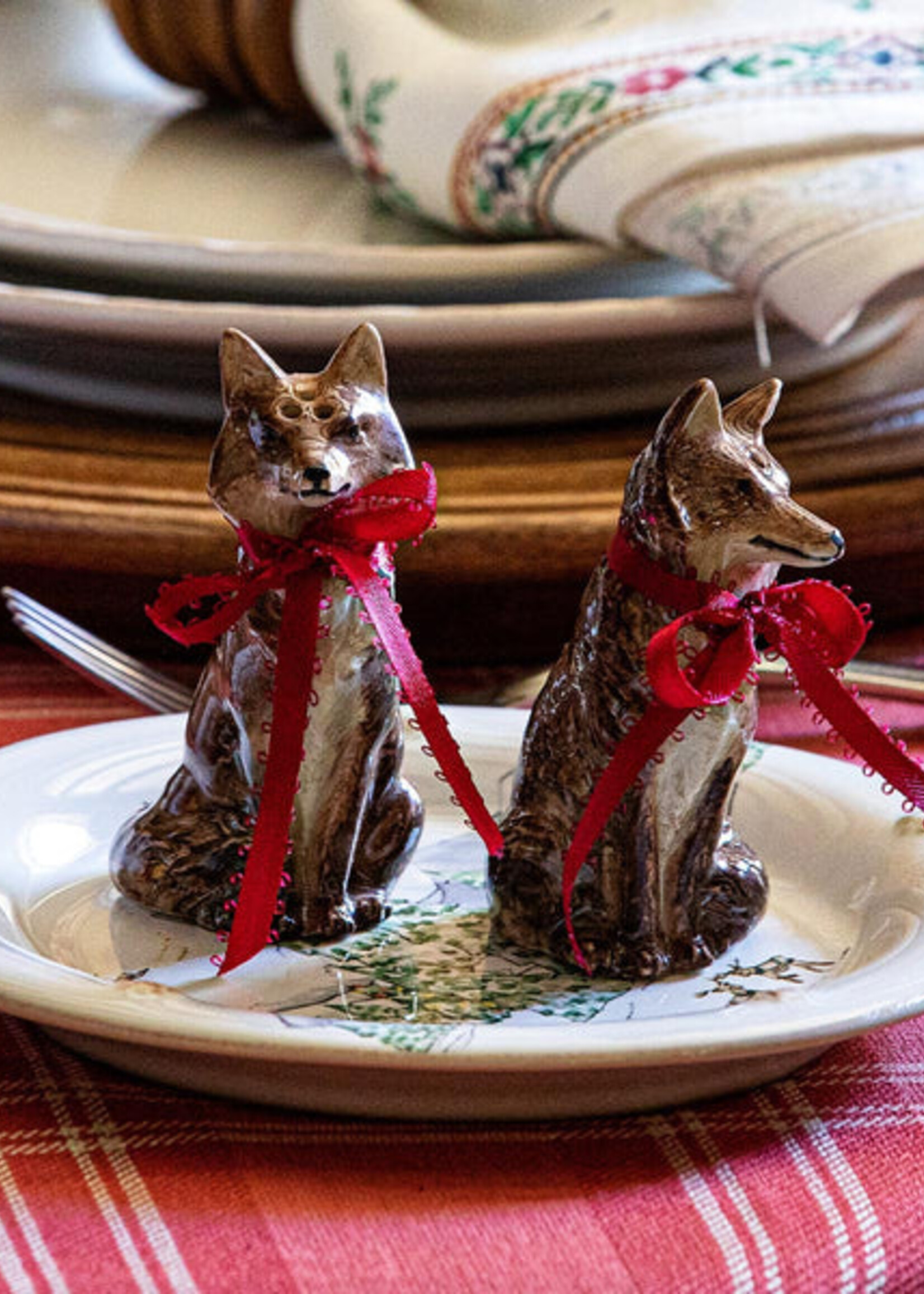 Juliska Juliska Clever Creatures Collection – Fox Salt & Pepper Set, 2pc