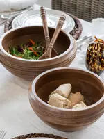 Juliska Juliska Bilbao Wood Collection – Serving Bowl & Salad Servers