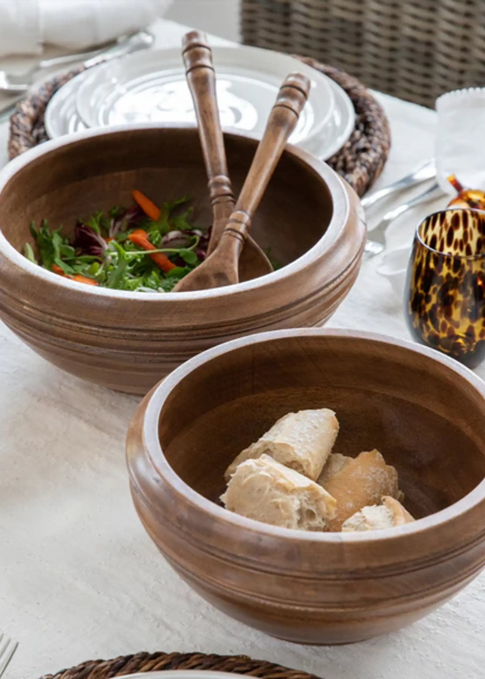 Juliska Juliska Bilbao Wood Collection – Serving Bowl & Salad Servers