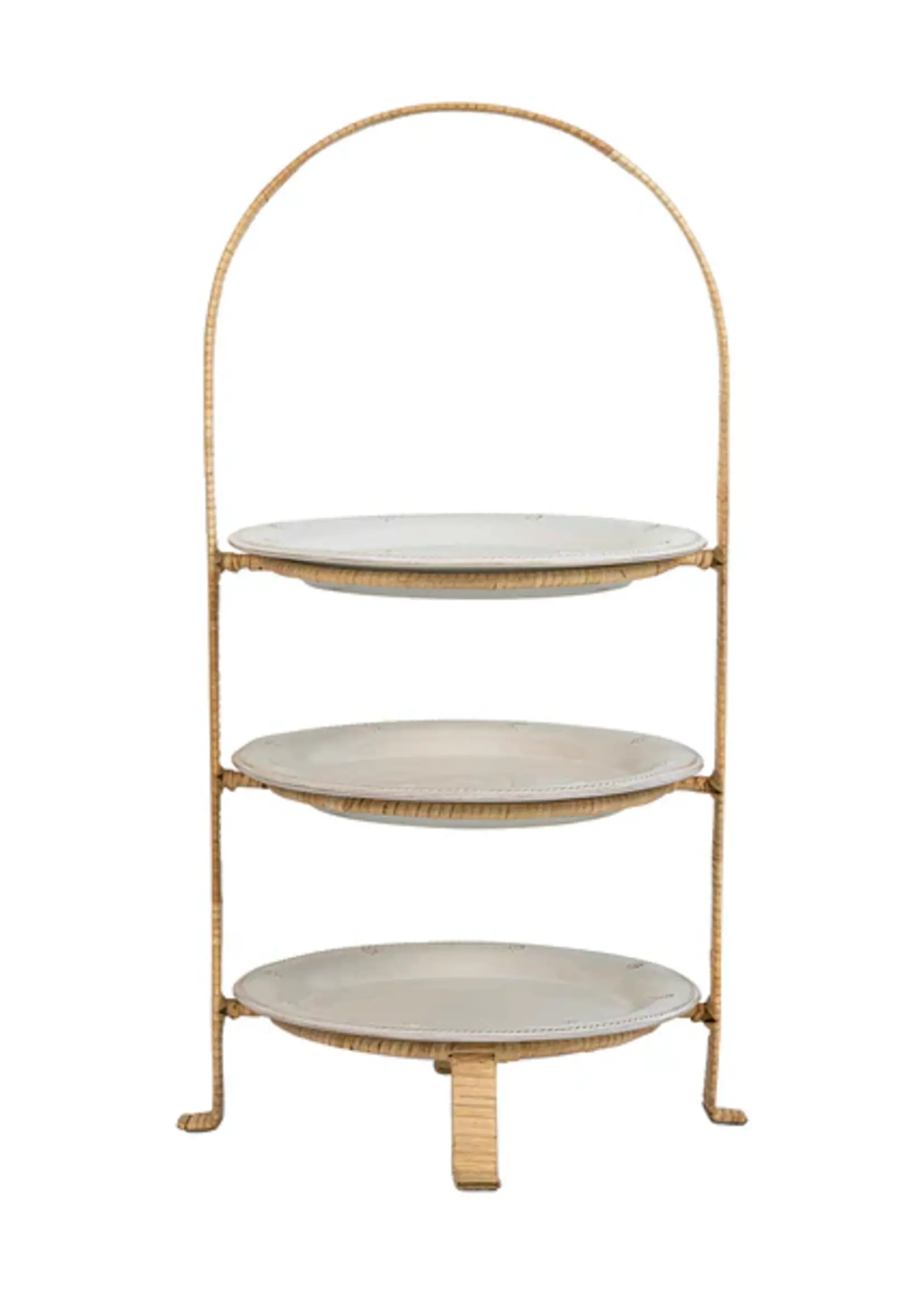 Juliska Juliska Provence Rattan Triple Tiered Server – Whitewash