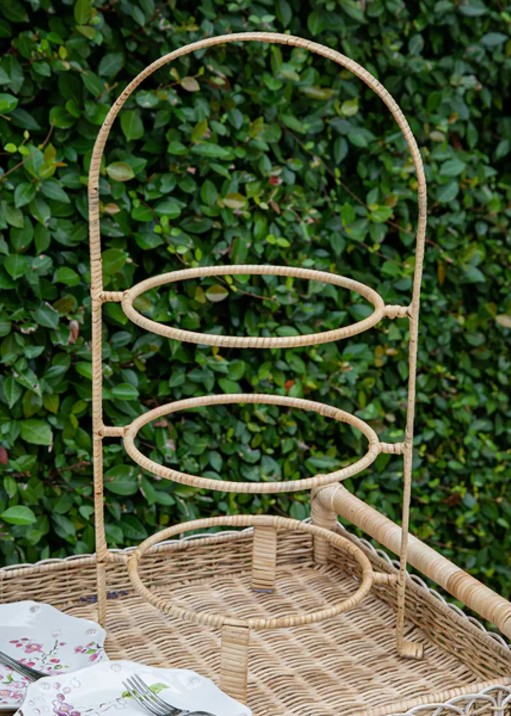 Juliska Juliska Provence Rattan Triple Tiered Server – Whitewash