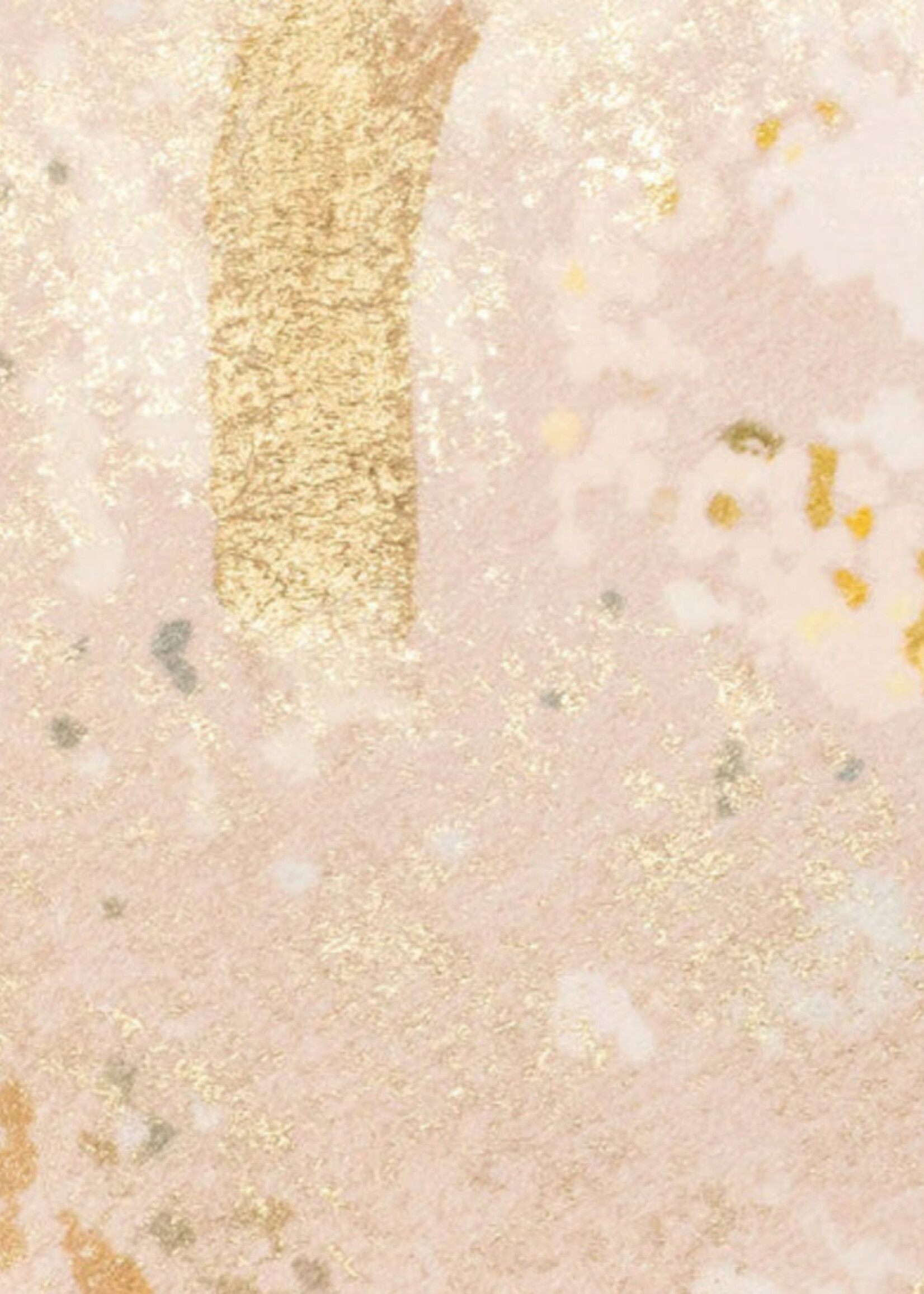 Cloud9 LAHANA03A-IVBLSH 20"x20" Abstract ivory and blush digital print with gold foil