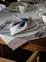 Juliska Juliska Danish Stripe Collection – Taupe Woven Linen Tableware