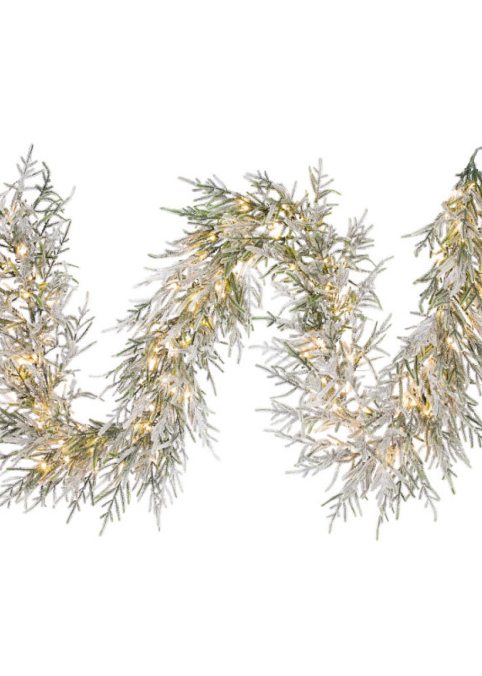 Direct Export 20"X6' NORFOLK FLOCK GARLAND 262812