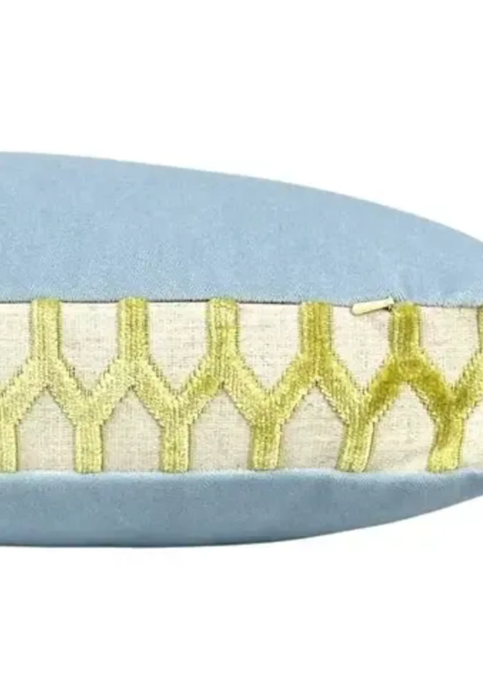 Piper Margot 22x22" / Celery/Chambray