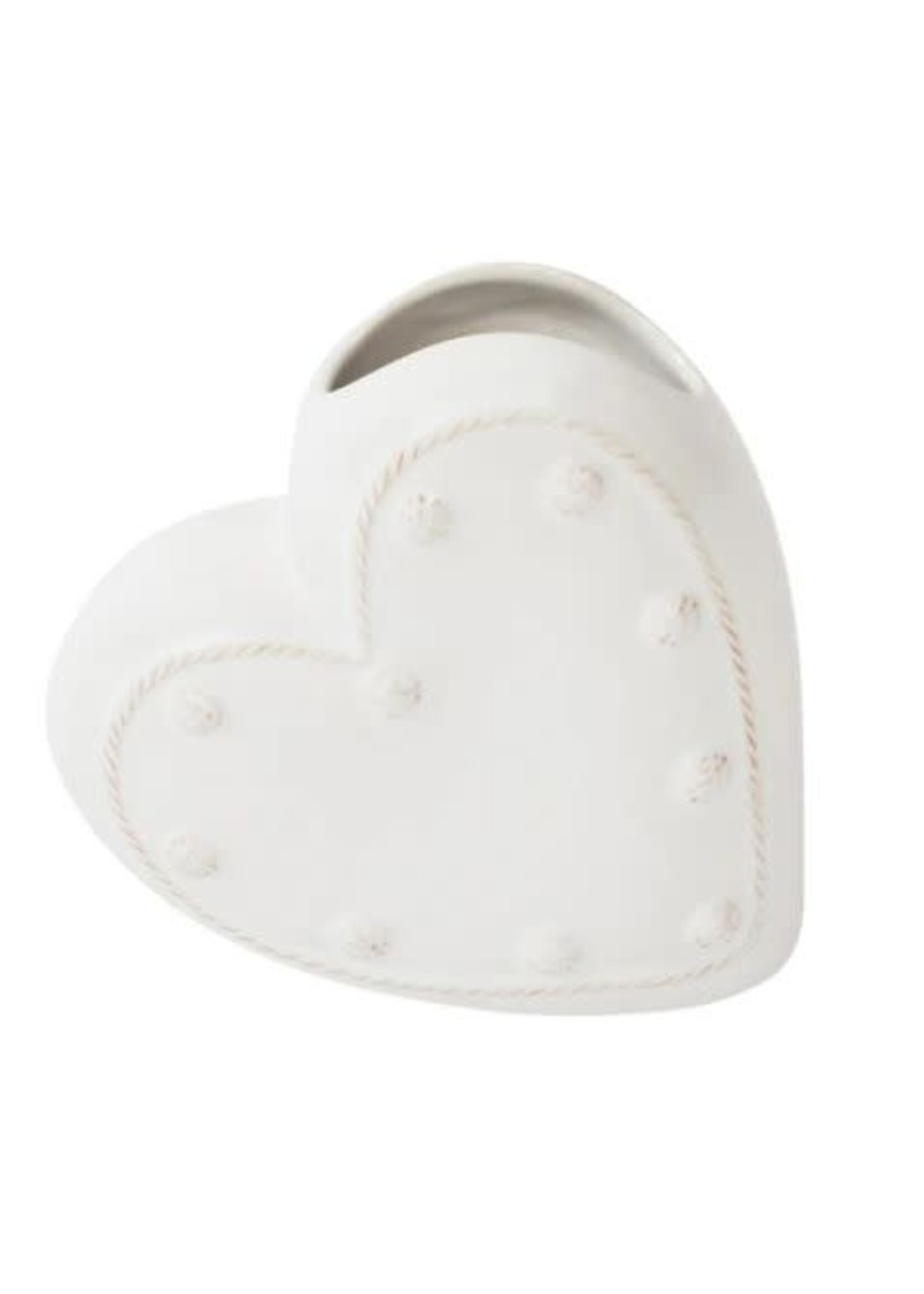 Juliska 4 JA150/W Berry & Thread 6" Heart Vase - Whitewash BT