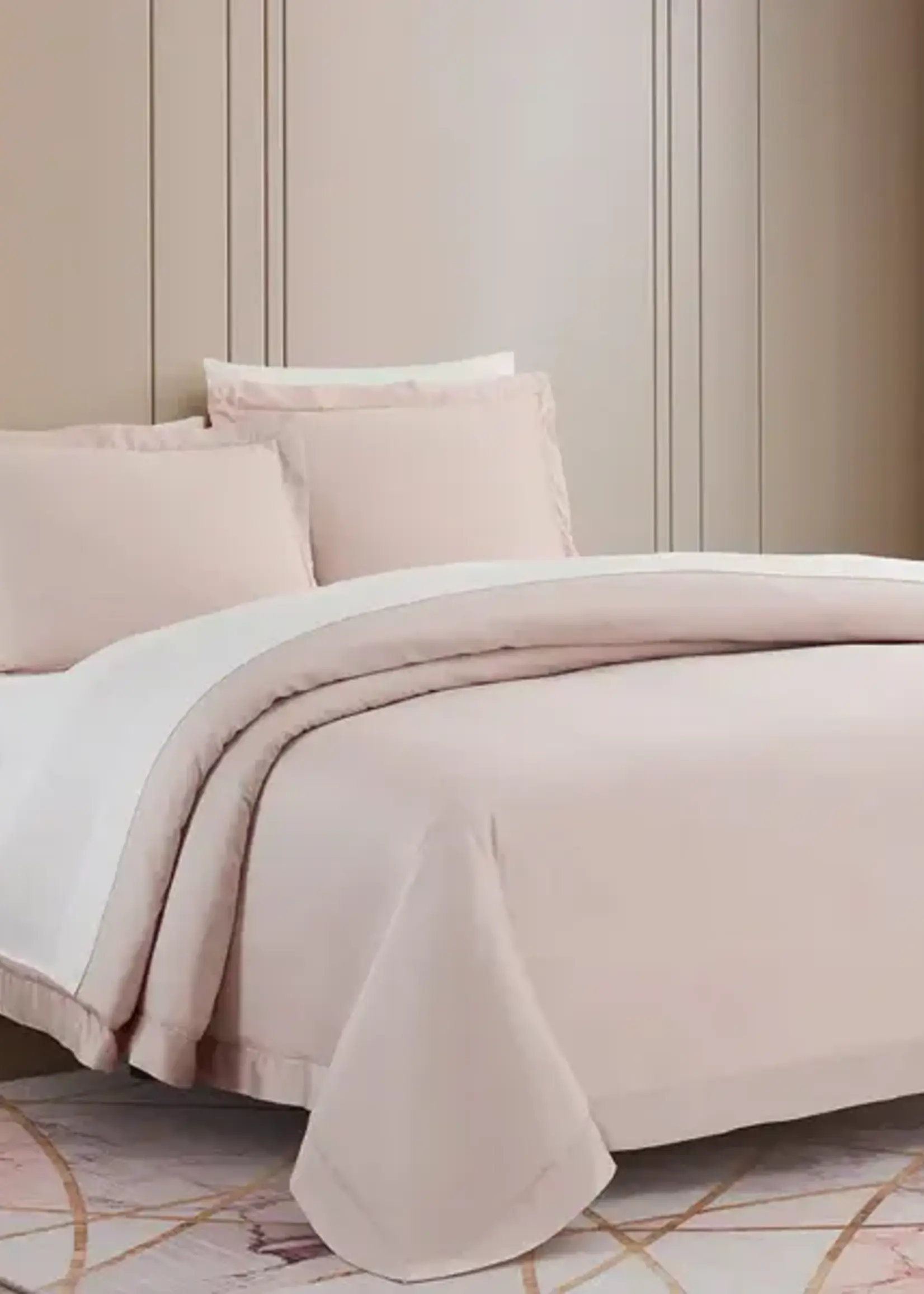 Hi End Accents Jardin Eucalyptus Duvet Cover Set, Queen, Salmon, 3PC FB2235DS-SQ-SA