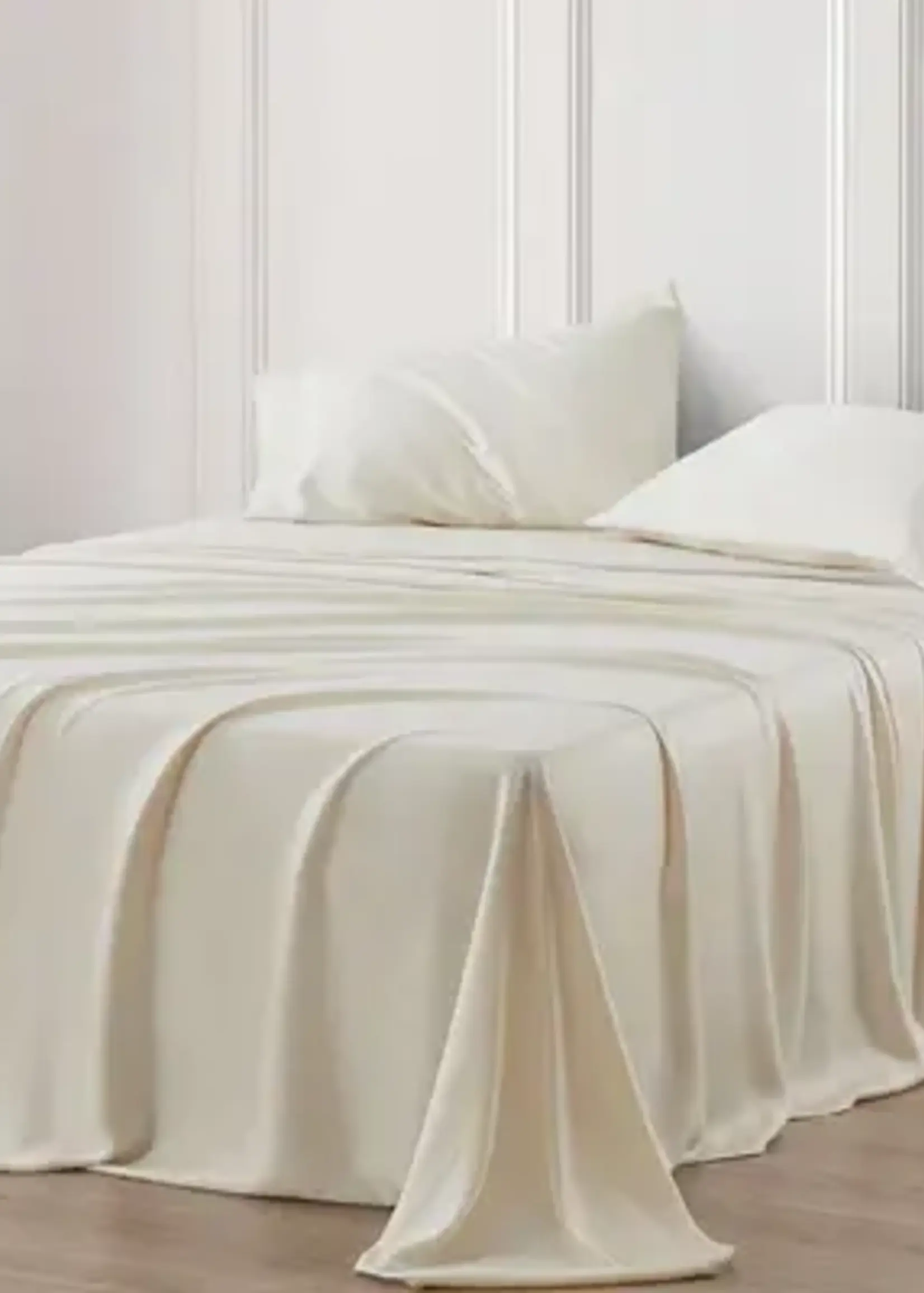 Hi End Accents Eucalyptus Sheet Set, Queen, Ivory, 4PC FB2135SS-QN-IV