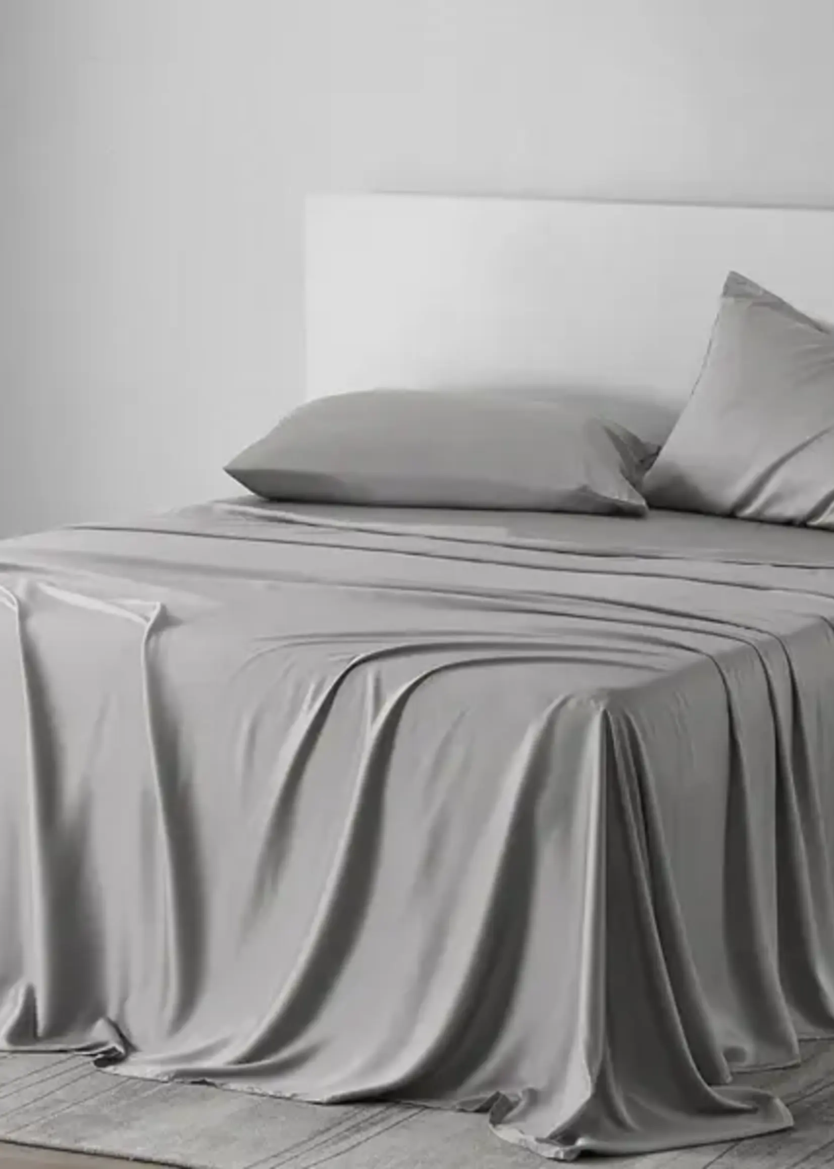 Hi End Accents Eucalyptus Sheet Set, Queen, Gray, 4PC FB2135SS-QN-GY