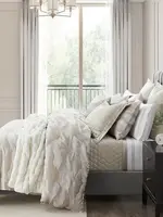 Hi End Accents Serenity Modern Jacquard Duvet Cover Set, Queen, Champagne, 3PC FB2232DS-SQ-CN