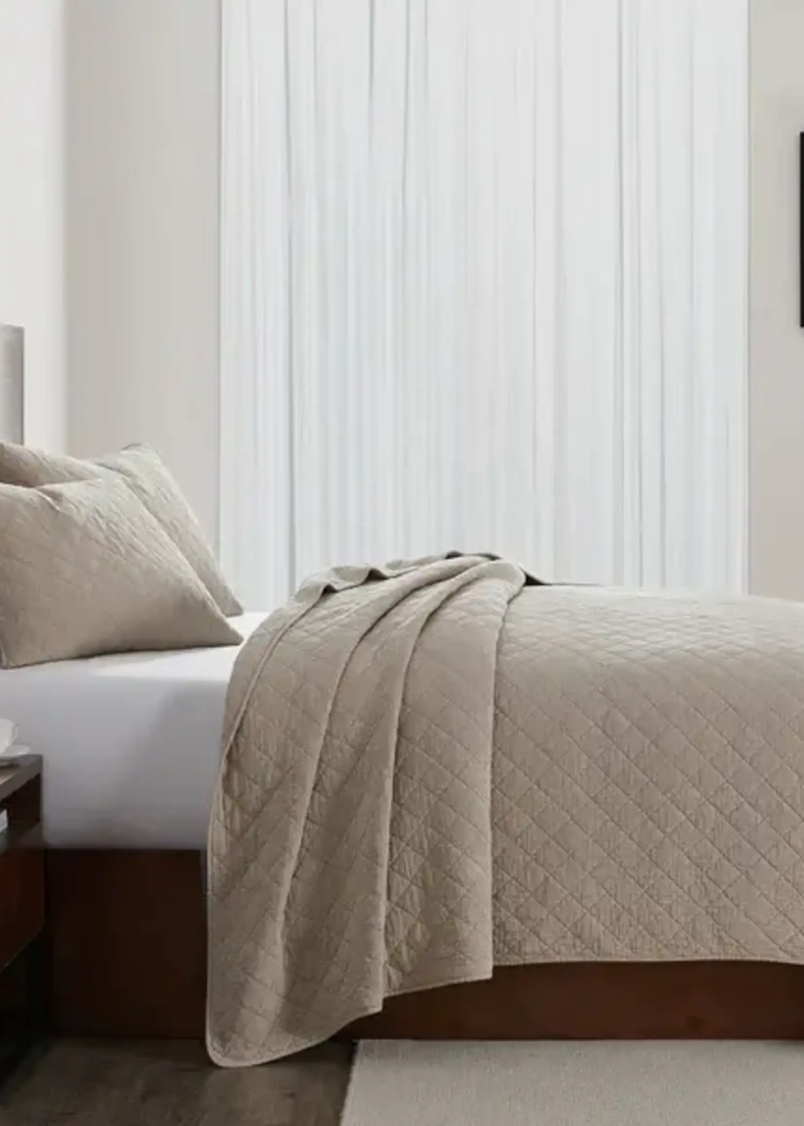 Hi End Accents Stonewashed Cotton Gauze Quilt Set, Full/Queen, Sable, 3PC PK3200-FQ-SB