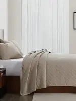 Hi End Accents Stonewashed Cotton Gauze Quilt Set, King, Sable, 3PC PK3200-KG-SB