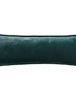 Hi End Accents Stella Faux Silk Velvet Long Lumbar Pillow, 14" x 42", Storm Blue, 1PC FB6800P9-OS-SU