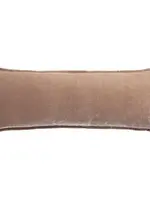 Hi End Accents Stella Faux Silk Velvet Long Lumbar Pillow, 14" x 42", Dusty Rose, 1PC FB6800P9-OS-DR