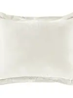 Hi End Accents Stella Faux Silk Velvet Flanged Dutch Euro Pillow, 27" x 39", Stone, 1PC FB6800DE-OS-ST