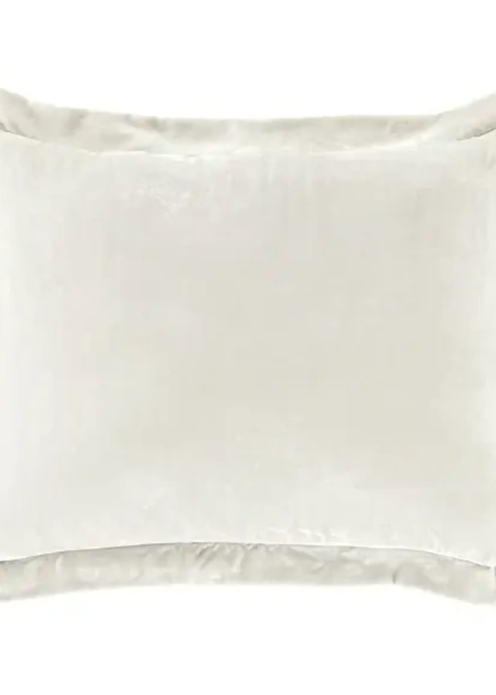 Hi End Accents Stella Faux Silk Velvet Flanged Dutch Euro Pillow, 27" x 39", Stone, 1PC FB6800DE-OS-ST