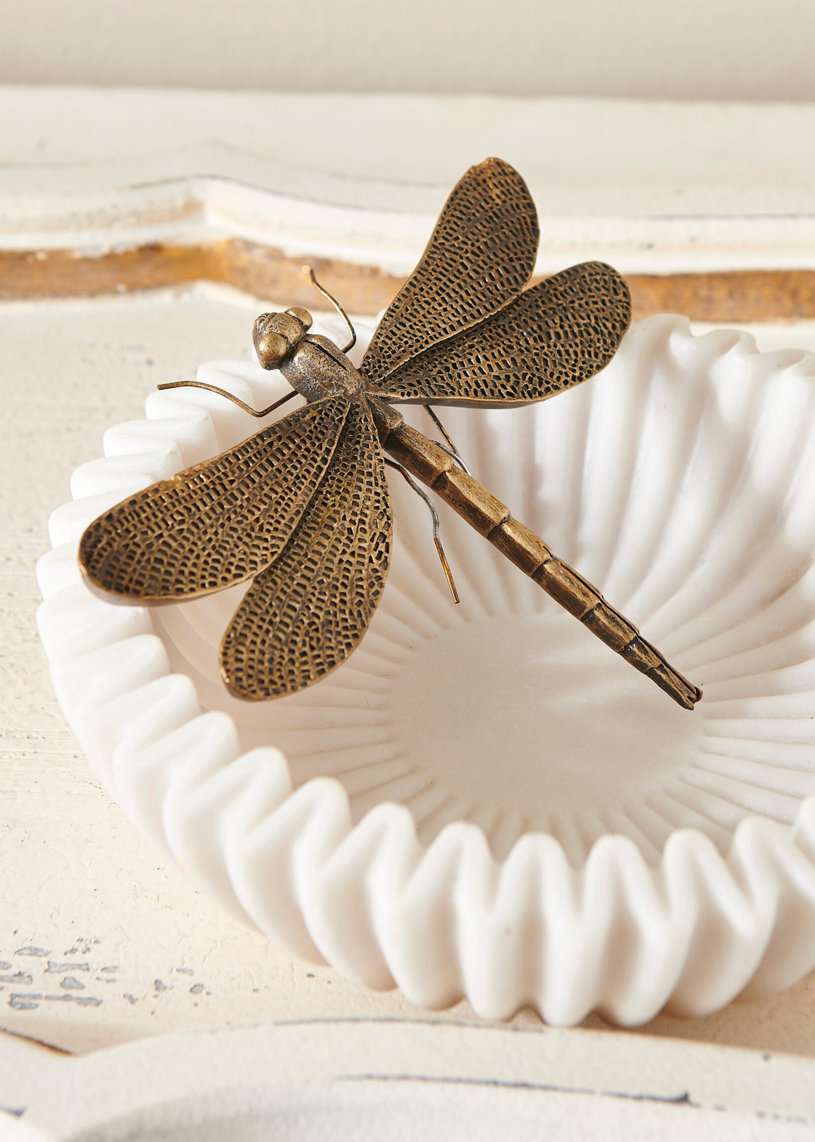 RAZ Imports RAZ Imports - 6.75" Antique Gold Dragonfly - 4611351