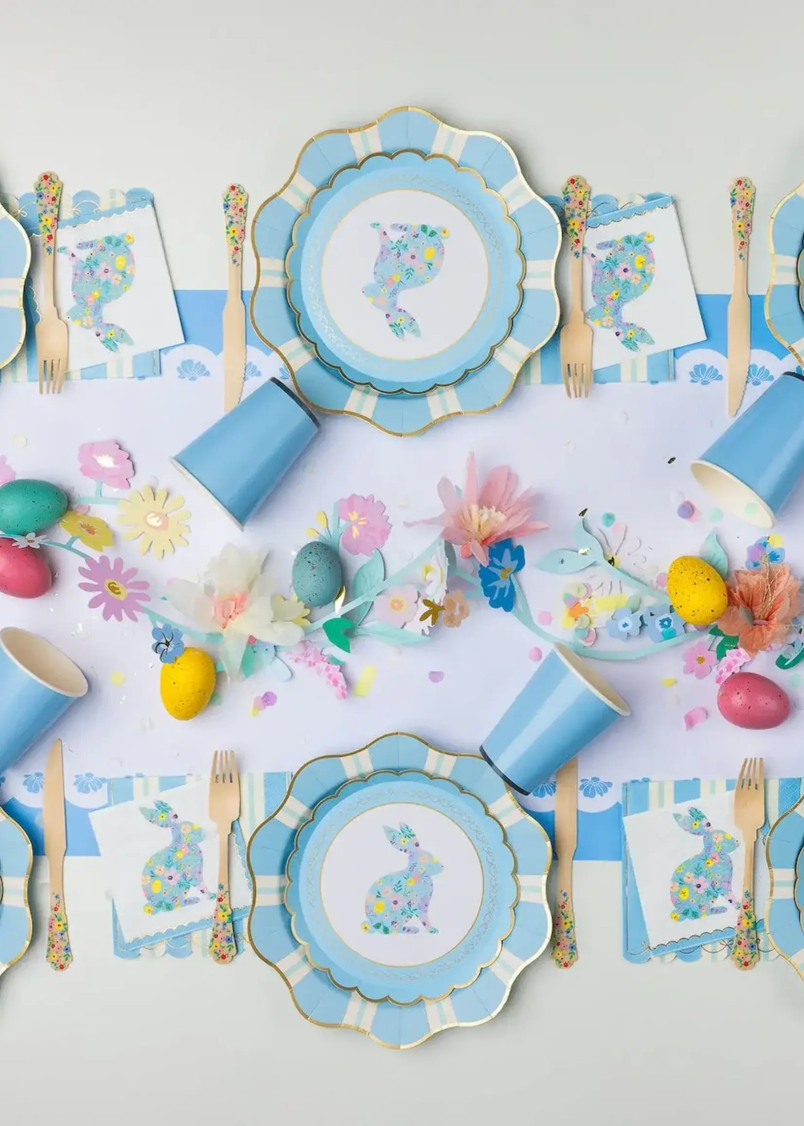 Bonjour Fete Easter Bunny Pastel Floral Small Plates