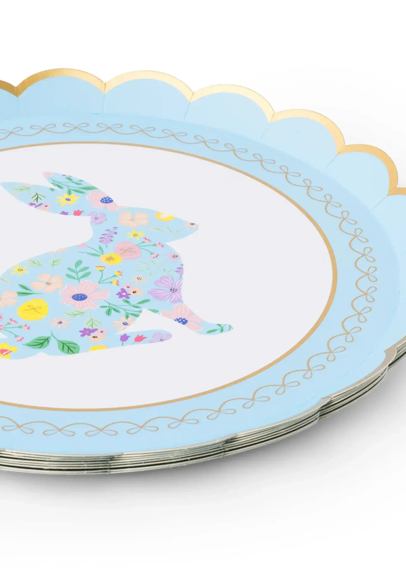 Bonjour Fete Easter Bunny Pastel Floral Small Plates