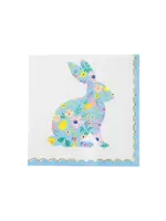 Bonjour Fete Easter Bunny Pastel Floral Small Napkins