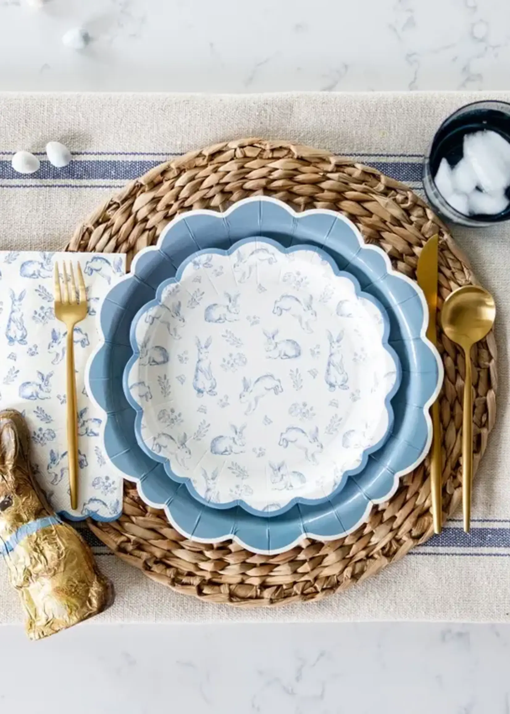 My Minds Eye BTL1140 - 8" Bunny Toile Plates | - #BTL1140