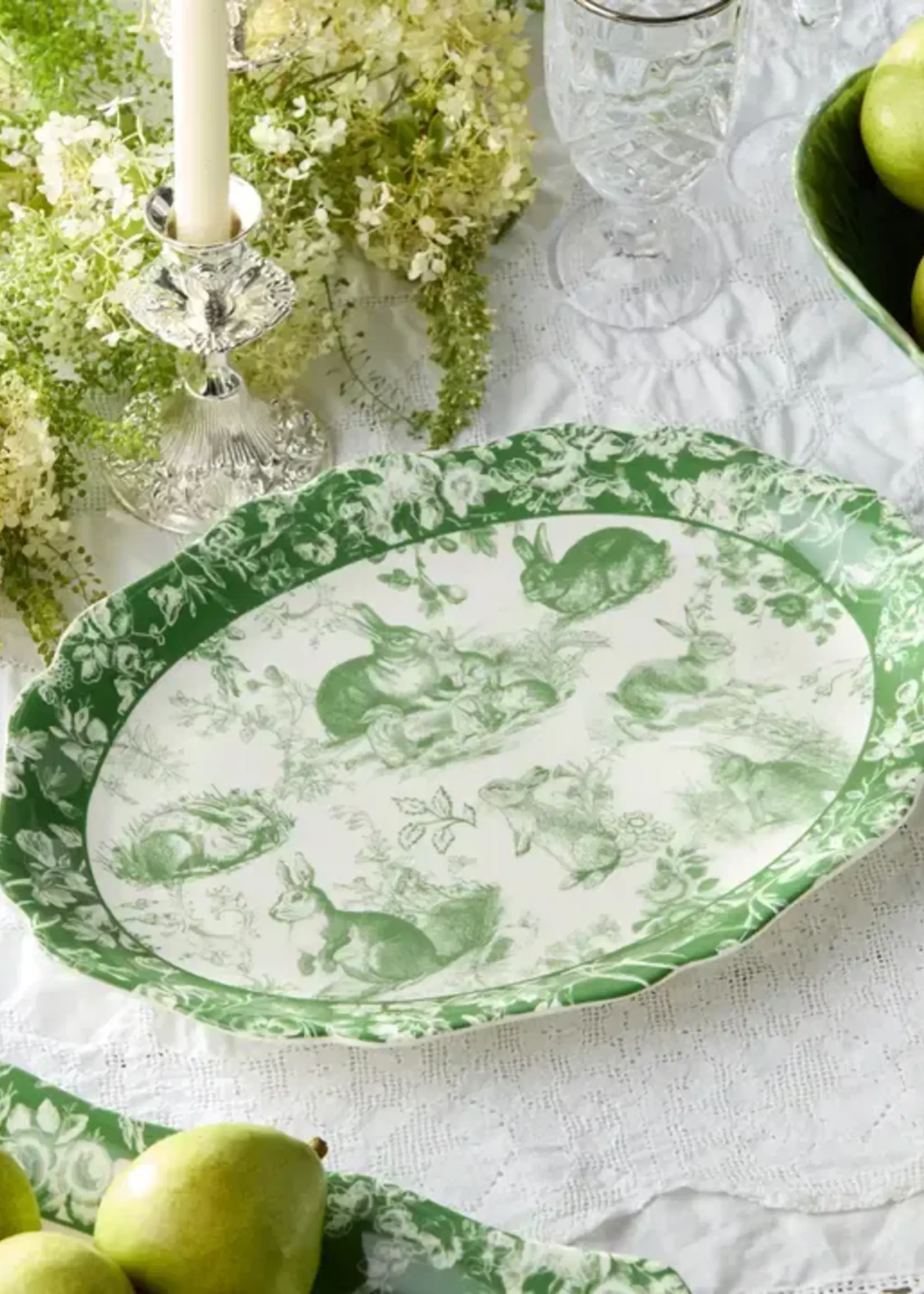 Certified International Le Jardin Oval Platter 16 x 12 in